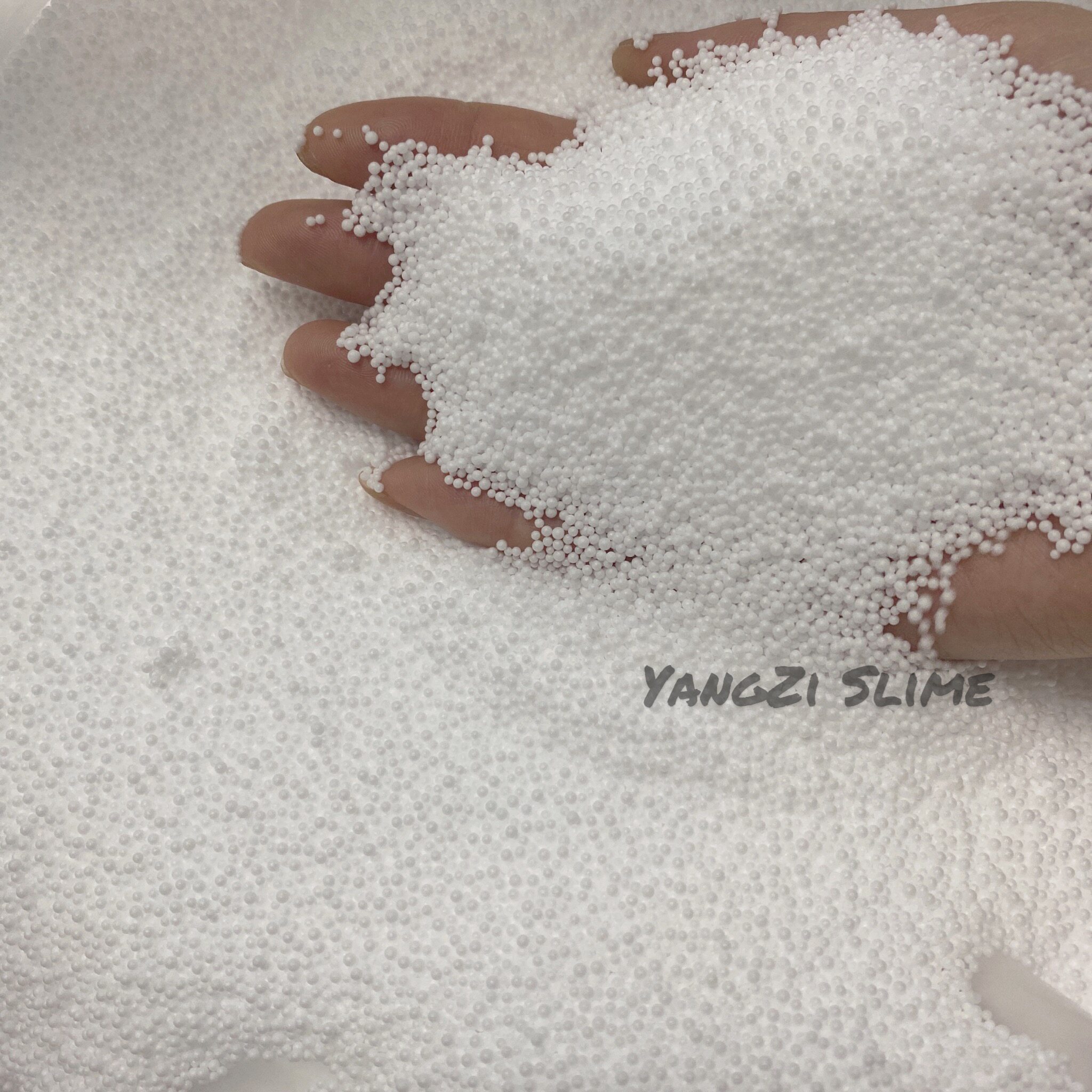 史莱姆填充极细泡沫球 白色雪花泥毛巾卷填充泡沫小颗粒样子slime