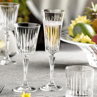 意大利进口RCR刻花高脚杯水晶玻璃香槟杯高端红酒杯欧式葡萄酒杯