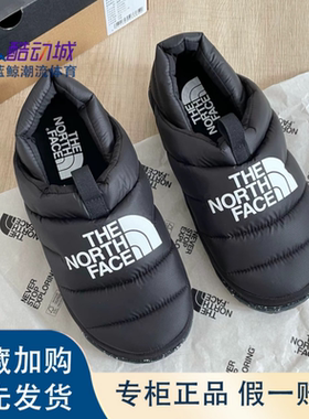 北面TheNorthFace黑色全包抓绒面包运动蓬蓬鞋防水保暖NF0A5G2F