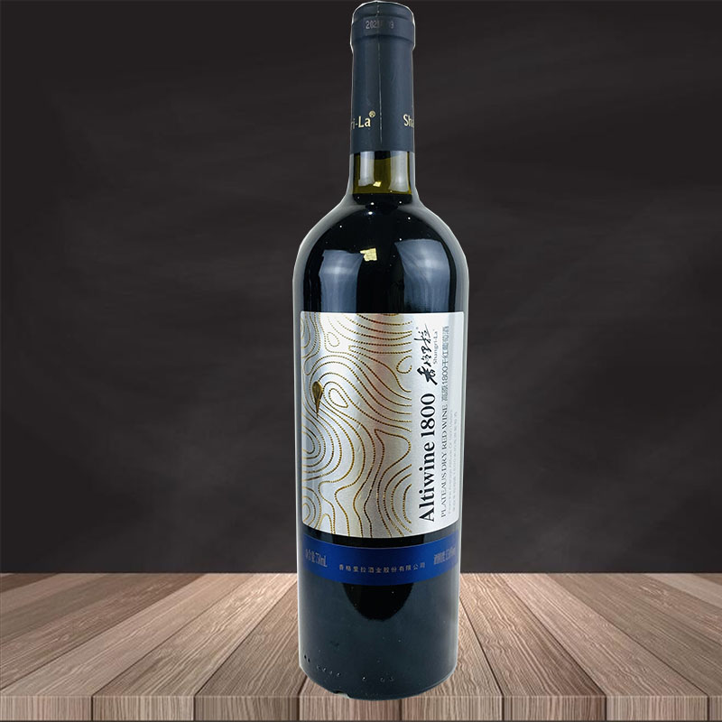 云南香格里拉赤霞珠高原1800干红葡萄酒13度750ml×6瓶特色酒整箱