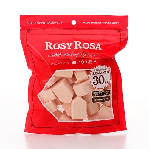 ROSY ROSA 粉底液粉扑五角型30入 海绵美妆蛋气垫葫芦干湿日本