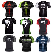 毒液拳击速干T恤MMA泰拳紧身短袖 夏武林风UFC格斗散打训练服定制