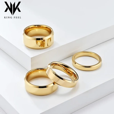 无性别光面简约轻奢钨钢戒指环斜边钨金耐磨损情侣手饰品Tungsten