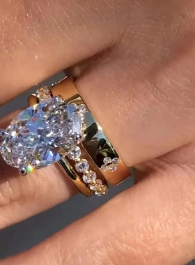 欧美跨境热销经典戒指组合戒套戒925银轻奢ins高级感指环套装手饰