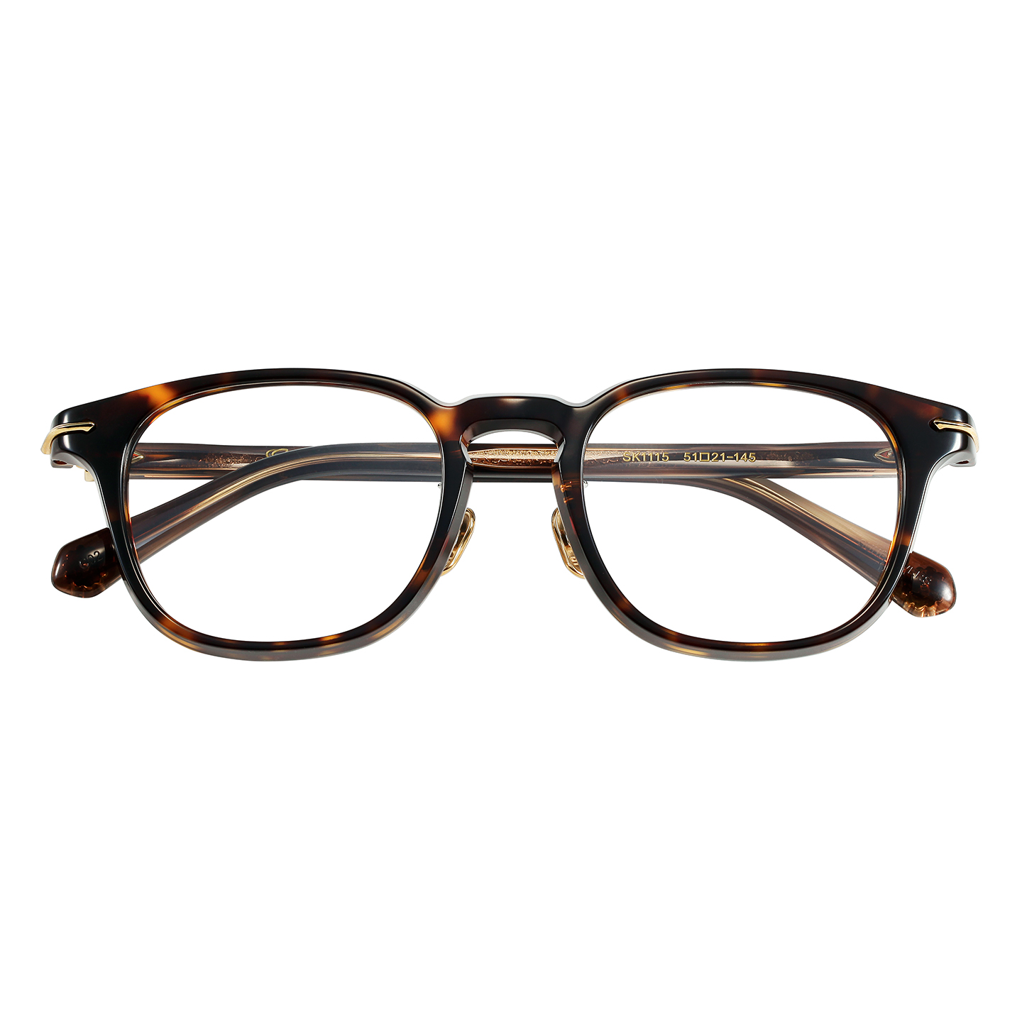 手造近视眼镜男板材 金属鼻托时尚透明蓝灰玳瑁色眼镜架 雕花镜框