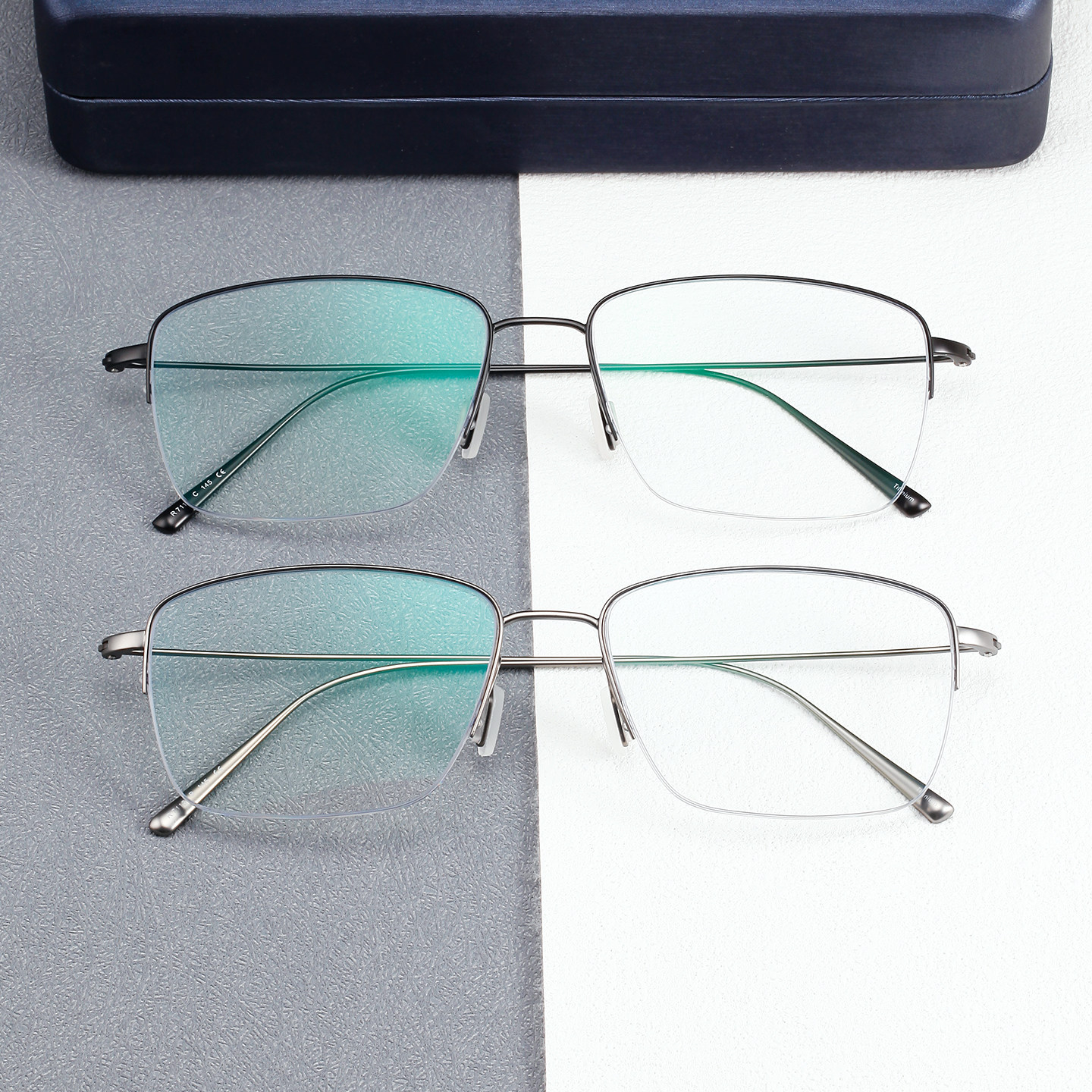 极简细边轻到无感纯钛近视眼镜