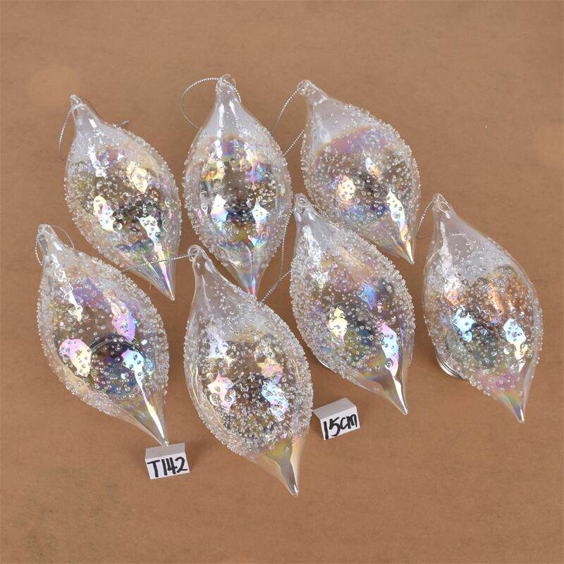 圣诞树场景布置透明玻璃球挂饰商场橱窗吊球挂件圣诞节庆装饰用品