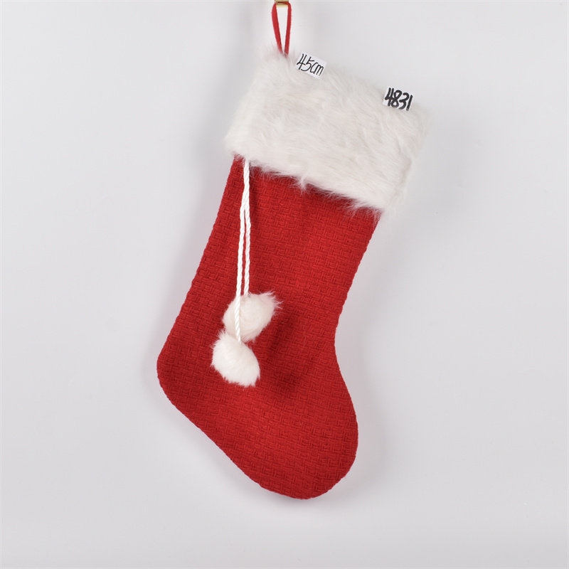 圣诞节装饰用品彩色印刷圣诞袜子圣诞礼物礼品袋橱窗场景布置挂件