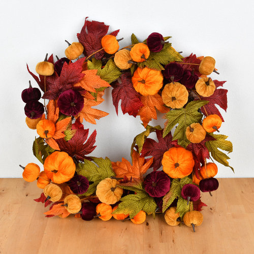 海迪圣诞装饰南瓜枫叶花环