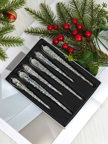 Рождественские украшения, прозрачные стеклянные драпировки для ледяных баров, оформление сцены на елке, драпировки для ледяных баров, праздничные подарки