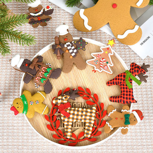 圣诞装饰挂件挂饰姜饼人拍摄道具