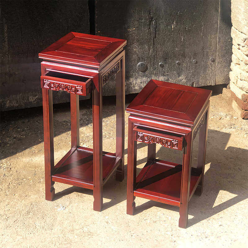仿红木花架凳80高中式花几全实木质正方形60高客厅花盆绿萝瓷瓶架,住宅家具,花架/花几,淘宝优惠券,粉丝福利购,淘宝优惠卷