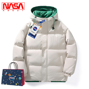 连帽外套男宽松情侣棉衣加厚保暖羽绒棉服 新款 NASA ABOUT2025冬季