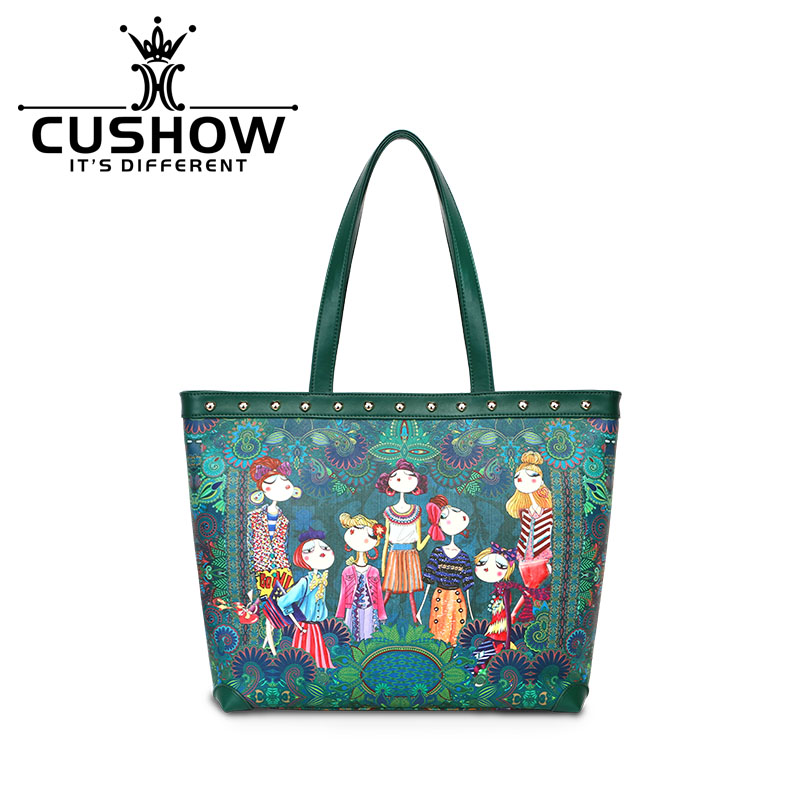 原创印花托特包百搭时尚风妈咪袋