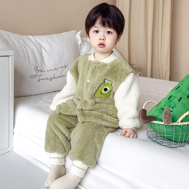 儿童加厚珊瑚绒居家套装