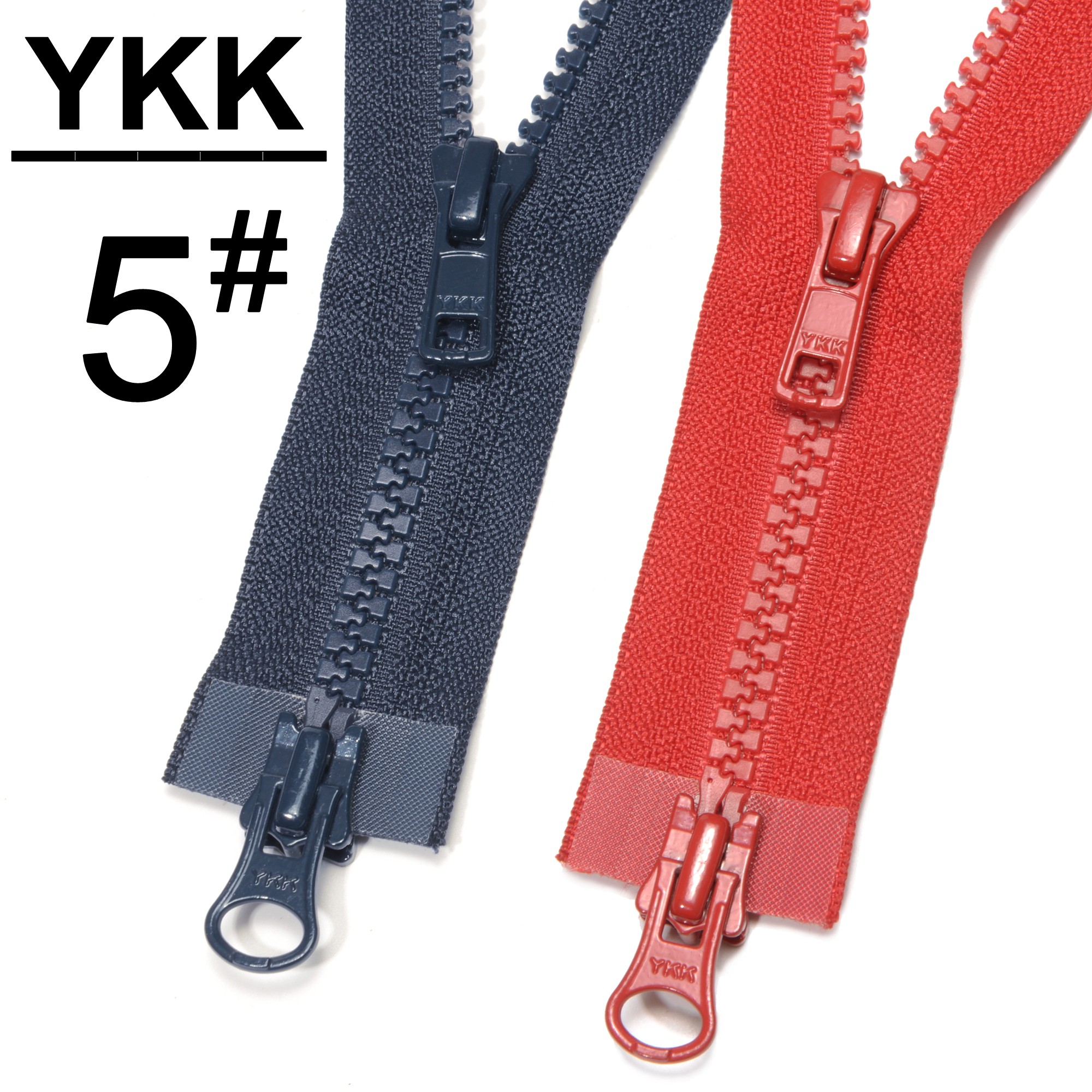 YKK5号树脂开尾双开口拉链双拉头图片