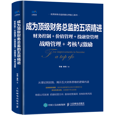 正版图书成为财务总监的五项精进(财务控制+价值管理+融管理+战略管理+考核与激励)平准  李兵人民邮电出版社财务管理纸质书籍