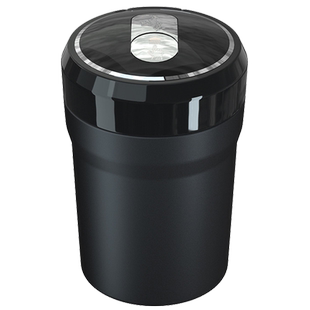 车载带灯烟灰缸出风口悬挂式带盖一键开盖车用烟缸led车内灭烟缸