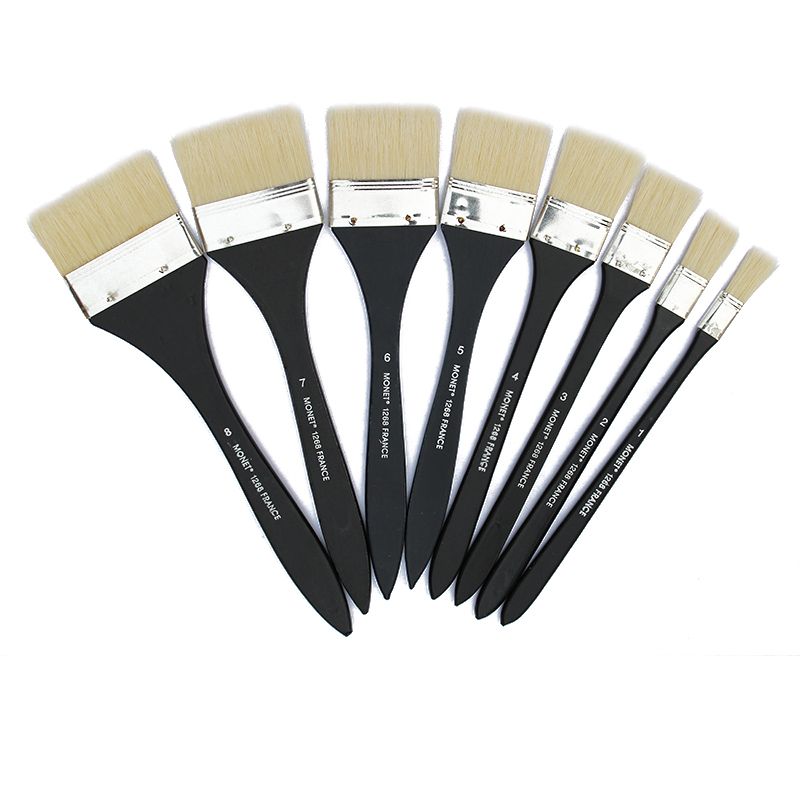 莫奈MONET 猪鬃板刷 油画刷 底纹刷 丙烯水粉刷 水彩手绘 裱画刷