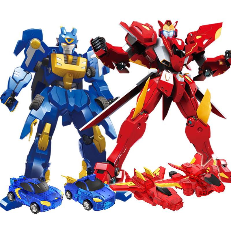 报数凌空爆裂暴爆速合体玩具机器人机甲碰撞变形汽车儿童男孩飞车