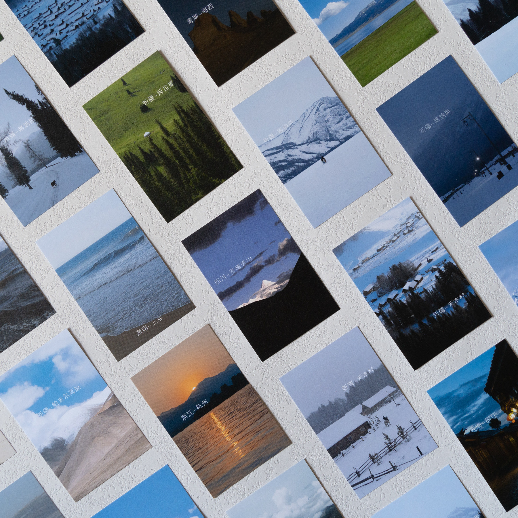 七号原创lomo卡片留言卡西藏新疆杭州国内风景小卡装饰卡25张一套