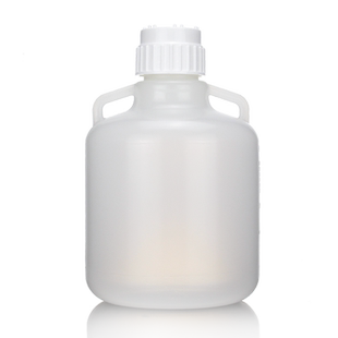 实验室PP塑料提手大桶10/20/50L升收容桶去离子水药剂溶液运输放水桶 可高温灭菌 龙头瓶 生物实验桶蒸馏水桶