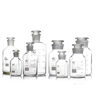 蜀牛广口试剂瓶60/125/250/500/1000/2500ml高硼硅带刻度细口药剂瓶玻璃小口试剂瓶