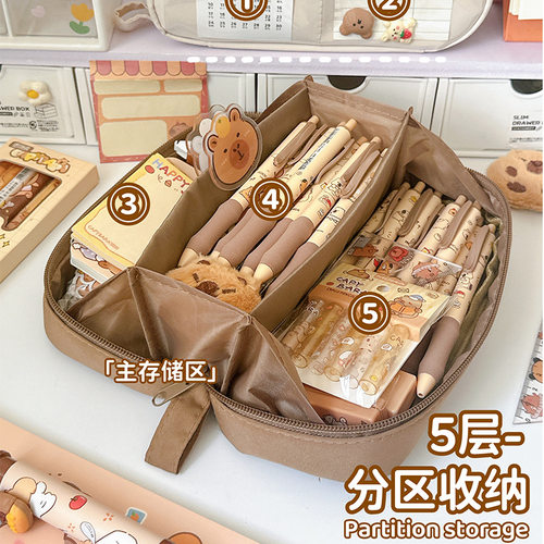 新款火山笔袋大容量高颜值文具盒男女学生2025年超火铅笔盒