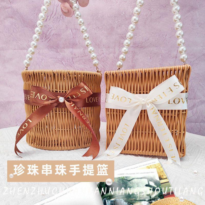 森系藤编篮结婚礼物盒伴手礼