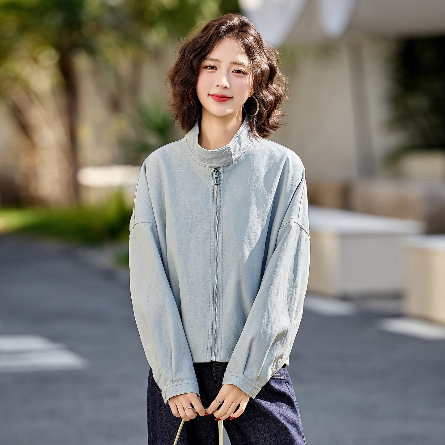 休闲风皮衣外套2026春季新款短款小个子韩系学院风软皮夹克上衣,女装/女士精品,常规大码外套,淘宝优惠券,粉丝福利购,淘宝优惠卷