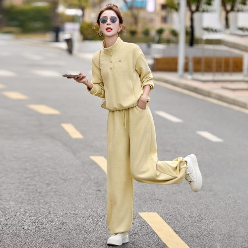 时尚套装女2026春季新款时尚休闲显瘦立领外套休闲裤两件套YB2620