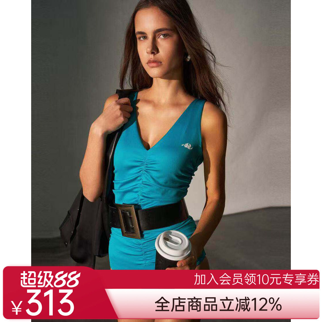爱慕·CHUANG仪式4夏季女士性感比基尼连体泳衣CA681211