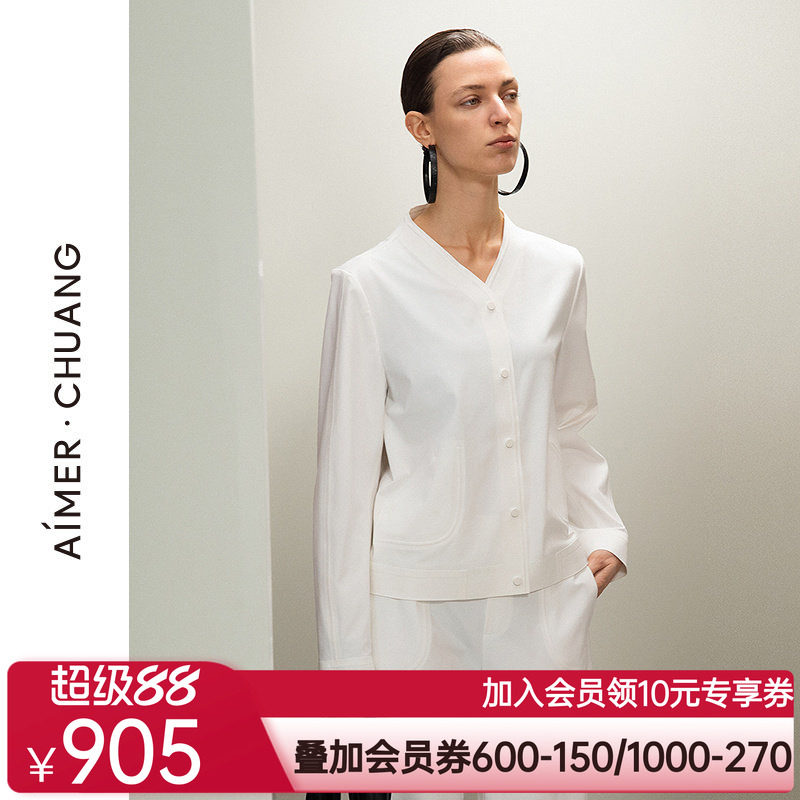 爱慕·CHUANG春夏觅境2女士粘合机能休闲长袖短上衣外套CA811711