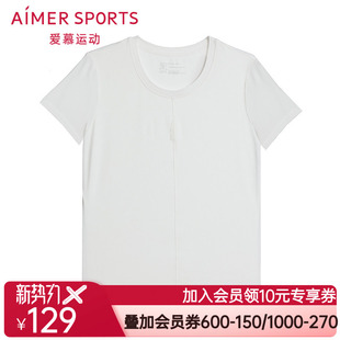 休闲圆领短袖 T恤上衣AS143T21 女夏季 爱慕运动晨风运动装