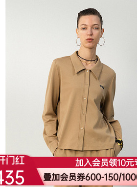 爱慕·CHUANG25春夏时空5女士纯棉双面布翻领长袖上衣CA451611