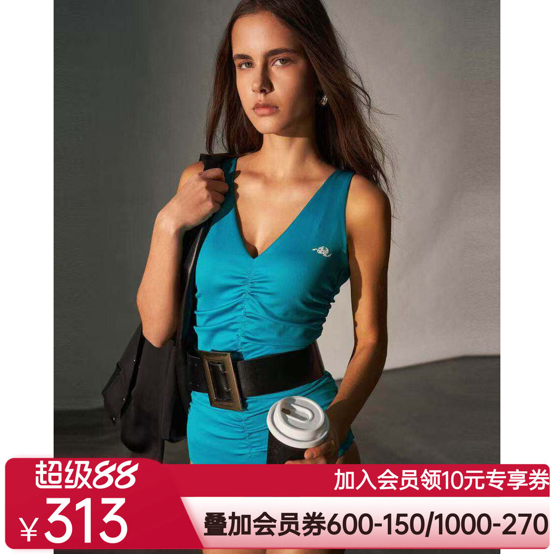 爱慕·CHUANG仪式4夏季女士性感比基尼连体泳衣CA681211