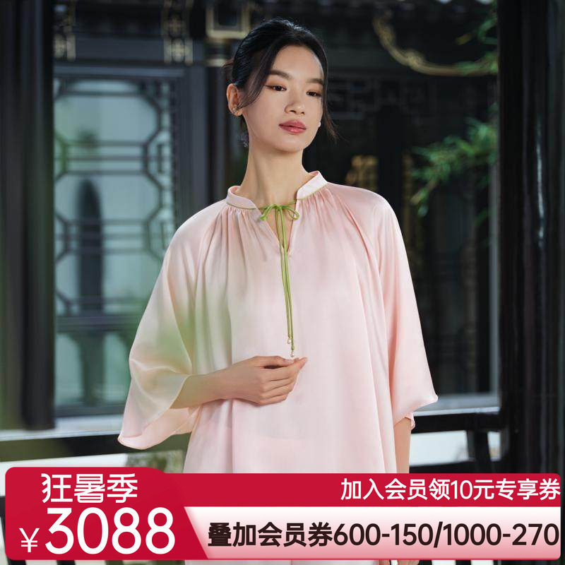 爱慕皇锦真丝经典女士睡衣套头分身家居服套装HJ21528