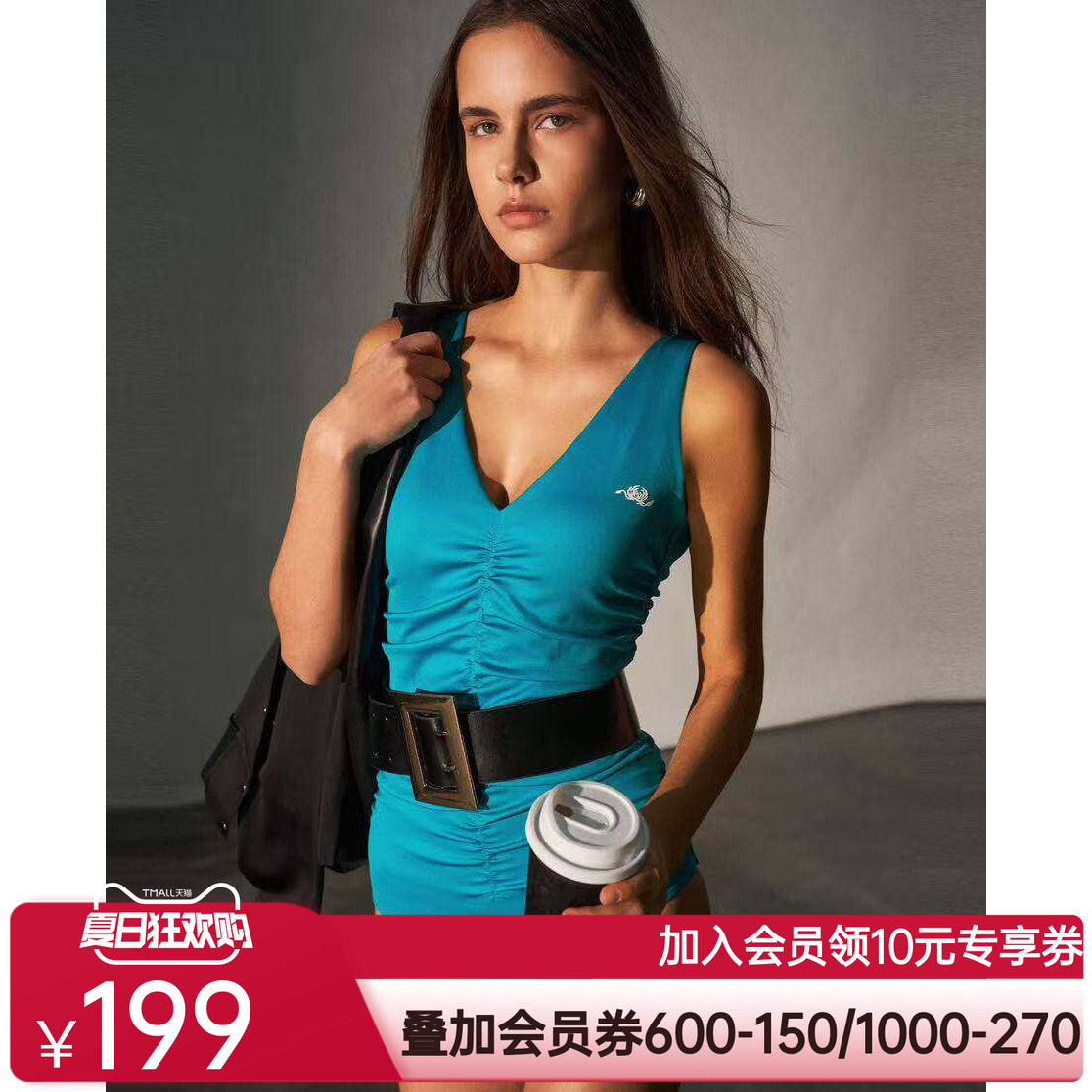 爱慕·CHUANG仪式4夏季女士性感比基尼连体泳衣CA681211