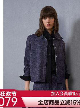 爱慕·CHUANG穿梭7外穿女士秋冬双面布牛仔印花夹克外套CA811432