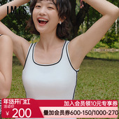 爱美丽2025时尚 打底柔软舒适撞色外穿边缘针织方领宽肩背心