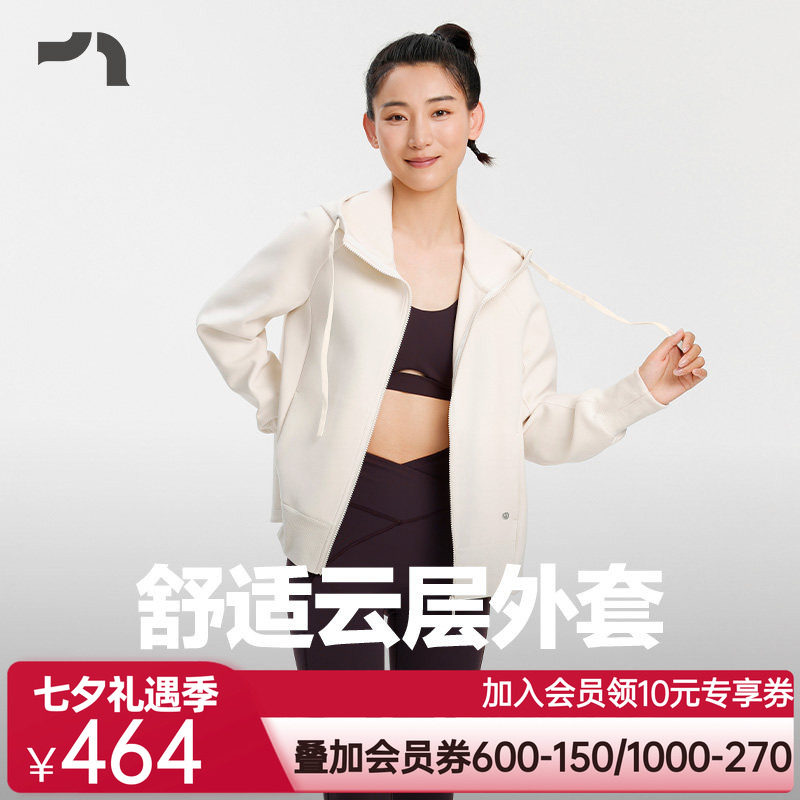 彳亍秋冬新品女士运动连帽A摆显瘦上衣休闲外套卫衣健身RDTP0040