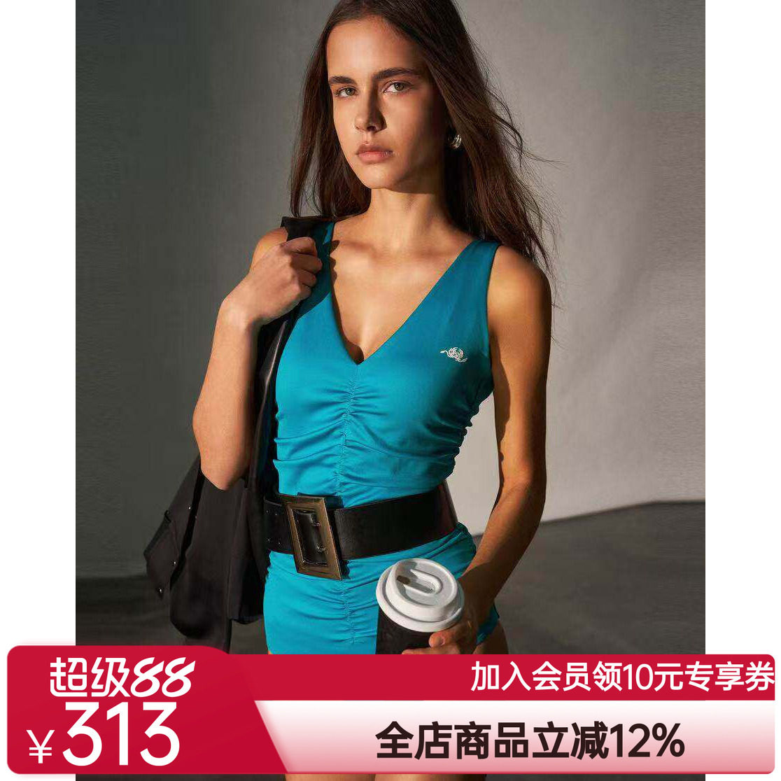 爱慕·CHUANG仪式4夏季女士性感比基尼连体泳衣CA681211