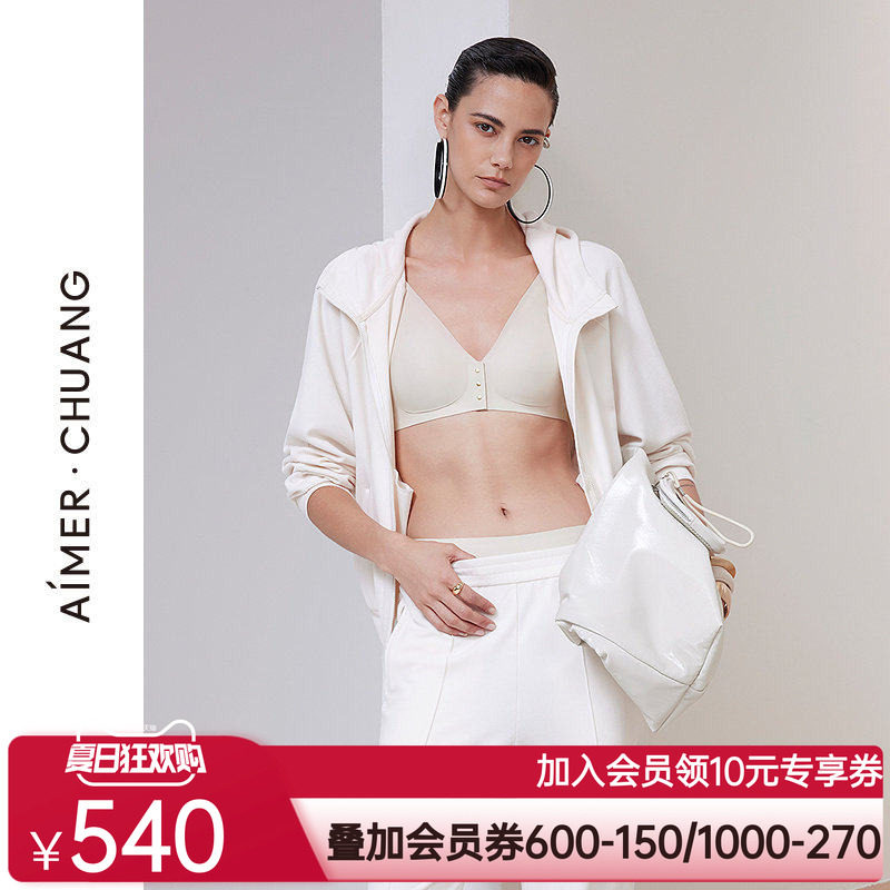 爱慕·CHUANG原典2女士条绒连帽拉链长袖外套CA452031