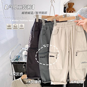 中童长裤 儿童个性 潮 儿童水洗棉工装 裤 拉链口袋休闲裤 2026年春秋款