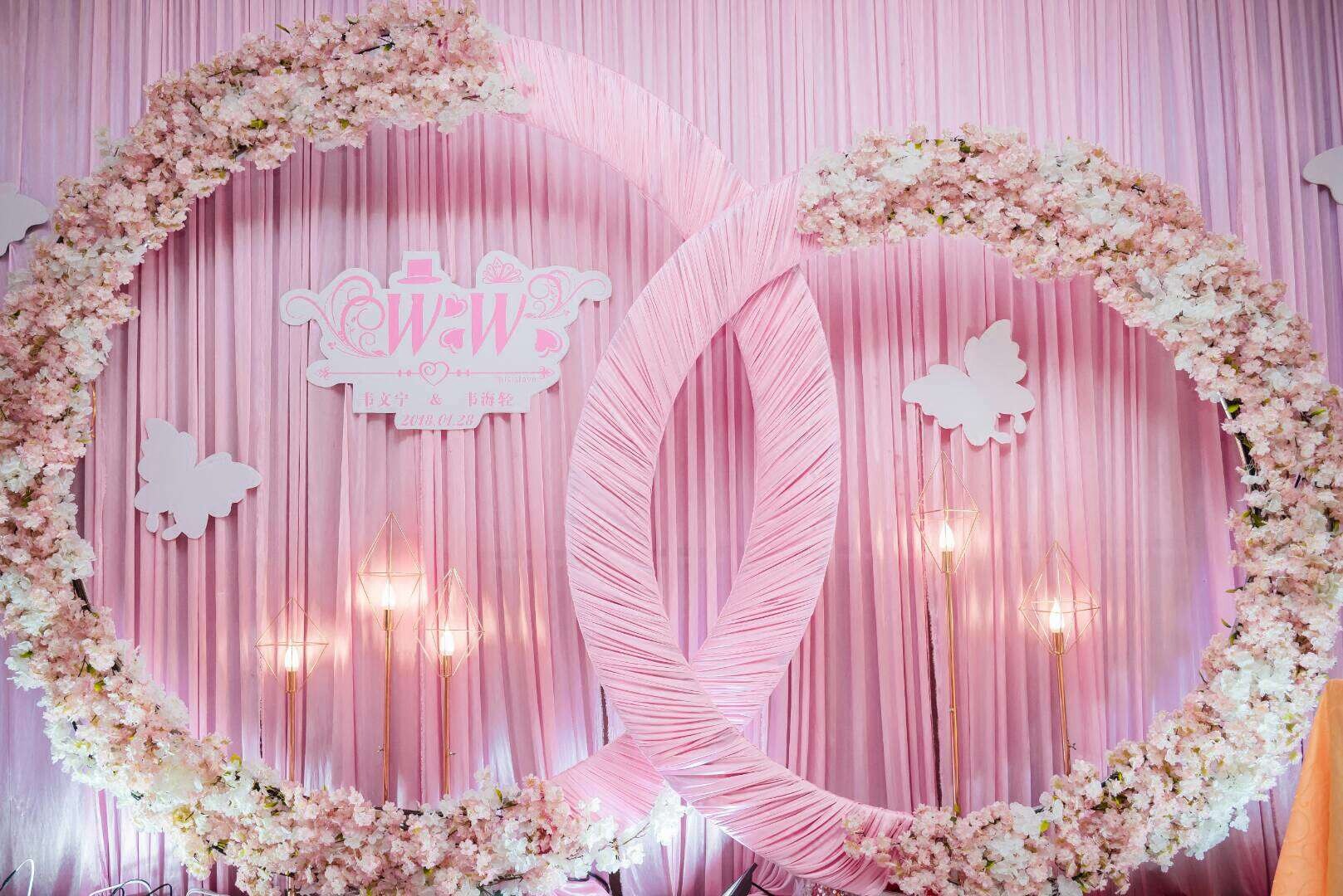 婚庆五环架子新款拱门铁艺 五环花环婚礼背景吊顶圆橱窗吊顶