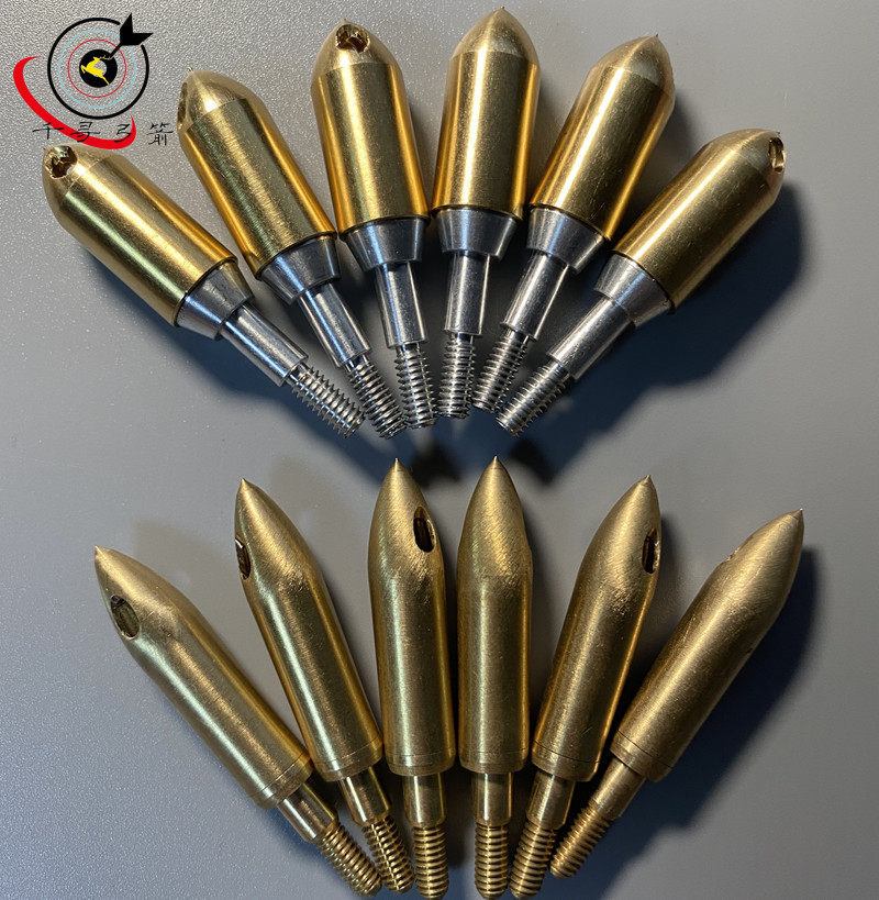 鸣笛箭头哨子警报信号箭穿云箭高响度硬黄铜金属弓箭杆配件高质量