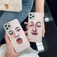 搞怪自拍挡脸表情苹 果Xsmax手机壳适用iPhone11pro/7/8plus软壳