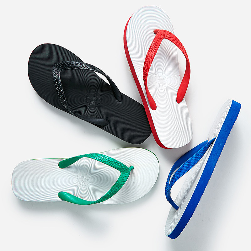 泰国人字拖学生防滑外穿时尚潮流个性社会耐磨厚底沙滩凉拖鞋男士