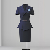案场客服工装 职业西装 短袖 女2025夏季 医美美容院珠宝店工作服 套装