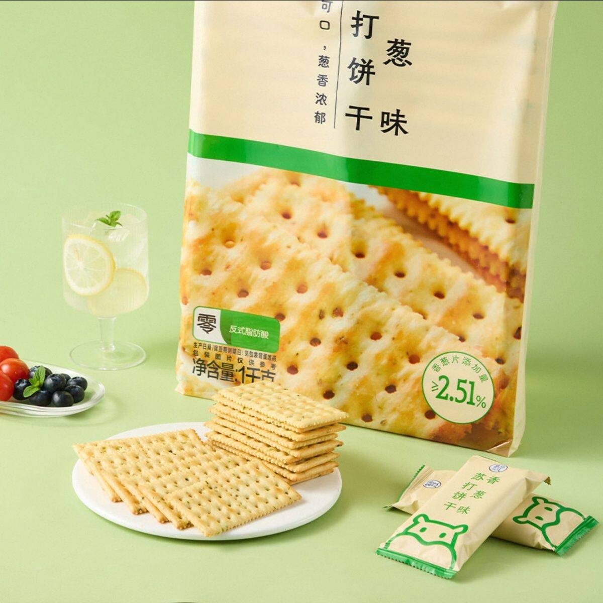 盒马香葱苏打饼干奶盐味苏打饼干
